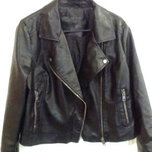 Faux leather biker jacket